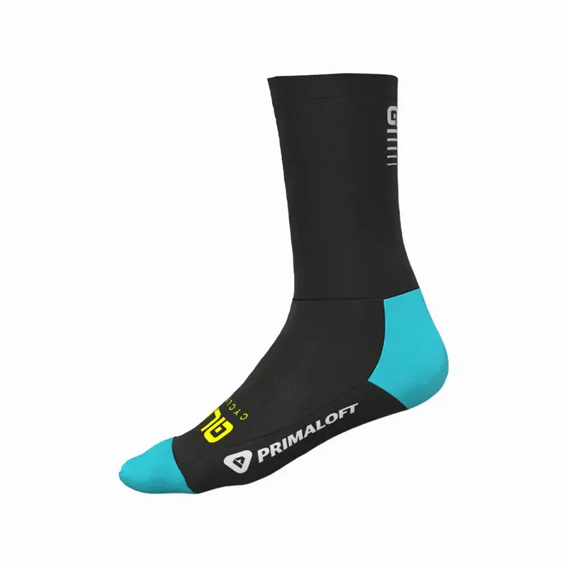 Calze Ciclismo Thermo Primaloft Nero Bianco Uomo L