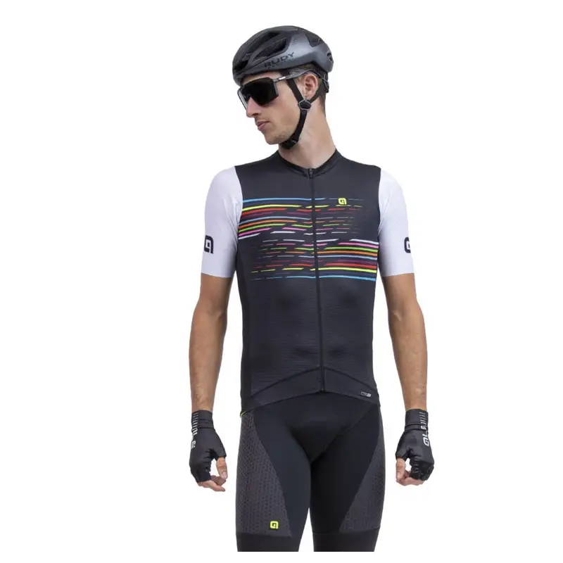 Ale Maglia Ciclismo Logo Nero Uomo XL