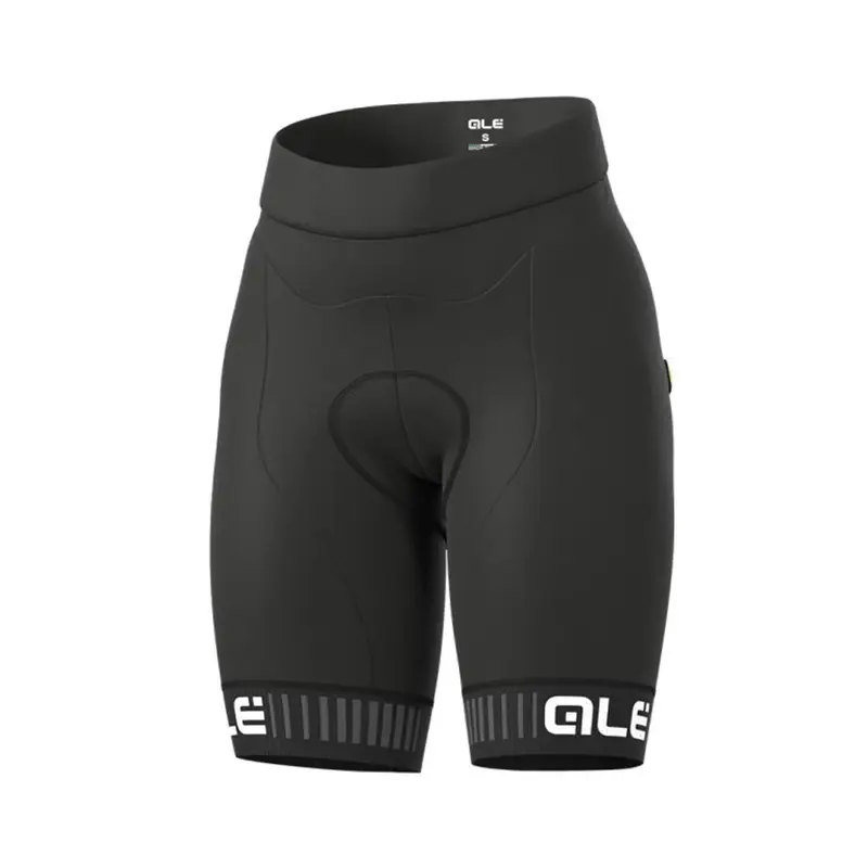 Ale Pantaloncini Ciclismo Traguardo Nero Bianco Donna XL