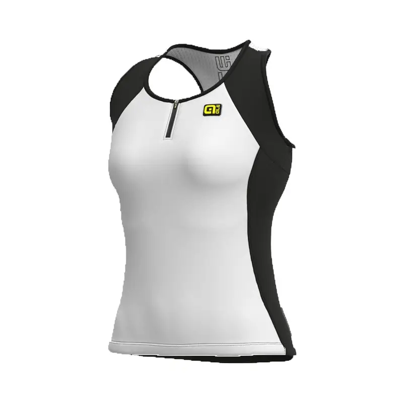 Ale Top Ciclismo Color Block Bianco Donna L
