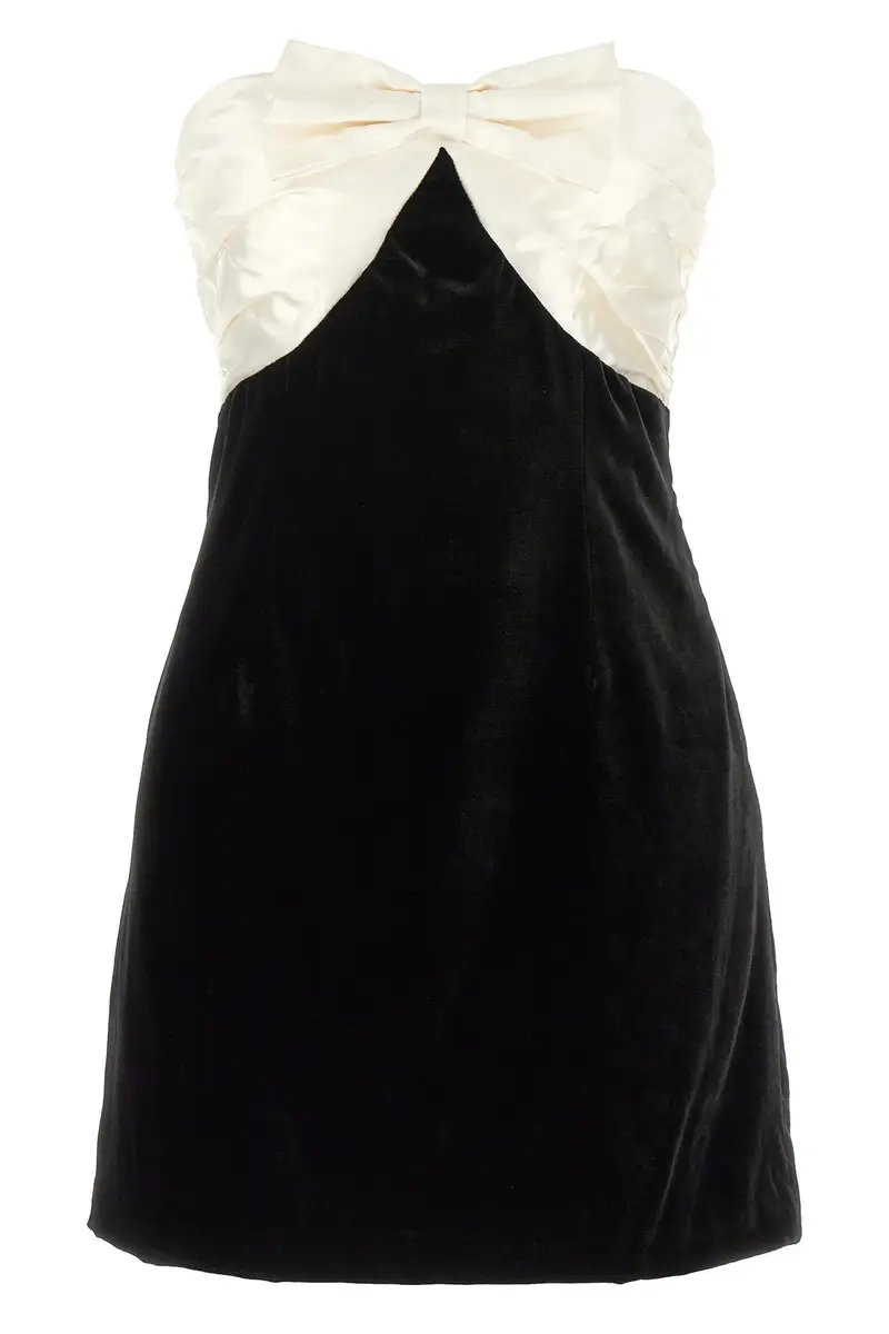 Abito Corto Fiocco Bianco