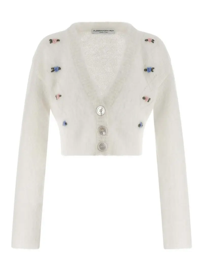 ALESSANDRA RICH Cardigan Bianco 3855135