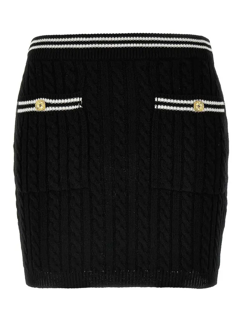 Gonna intrecciata Nero