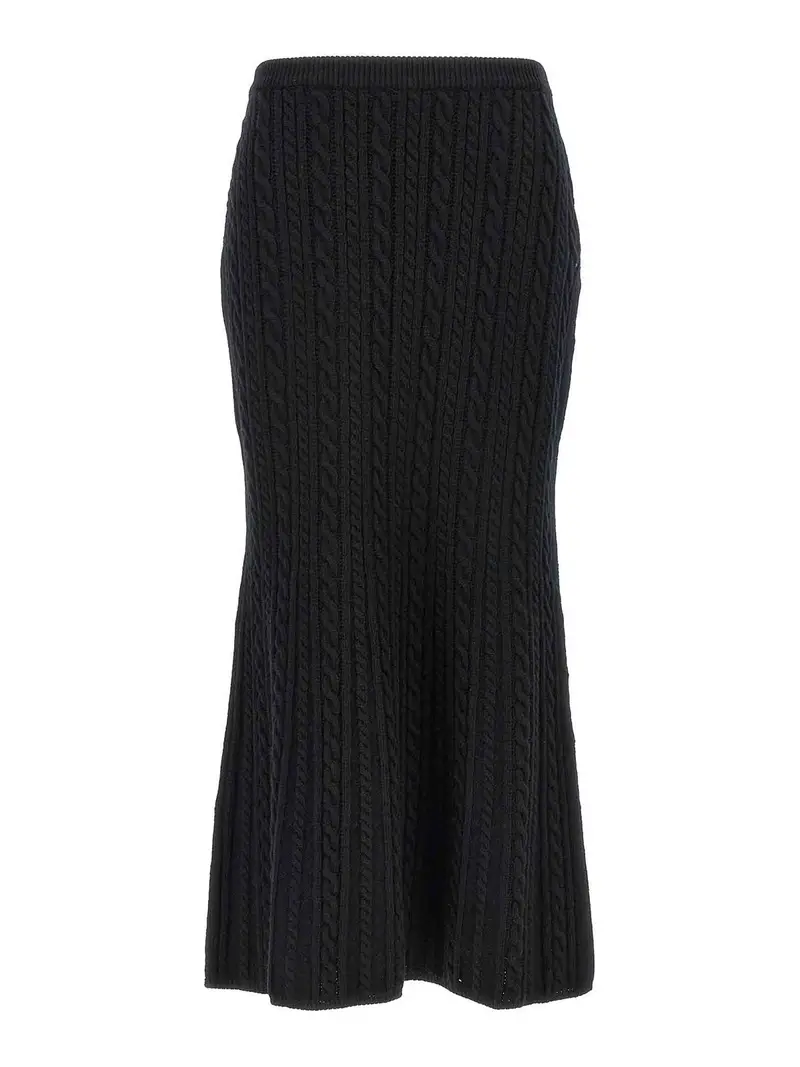 Gonna lunga in lana Nero