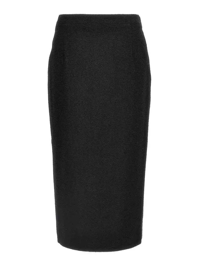Gonna midi in tweed Boucl Nero