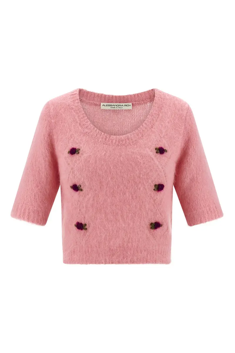 Maglia 'Carded Mohair' Rosa