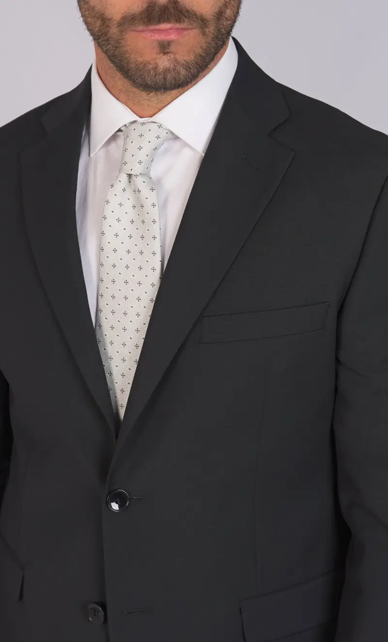 Abito alessandro gilles pura lana tinta unita drop 7, colore blu notte miniatura 2