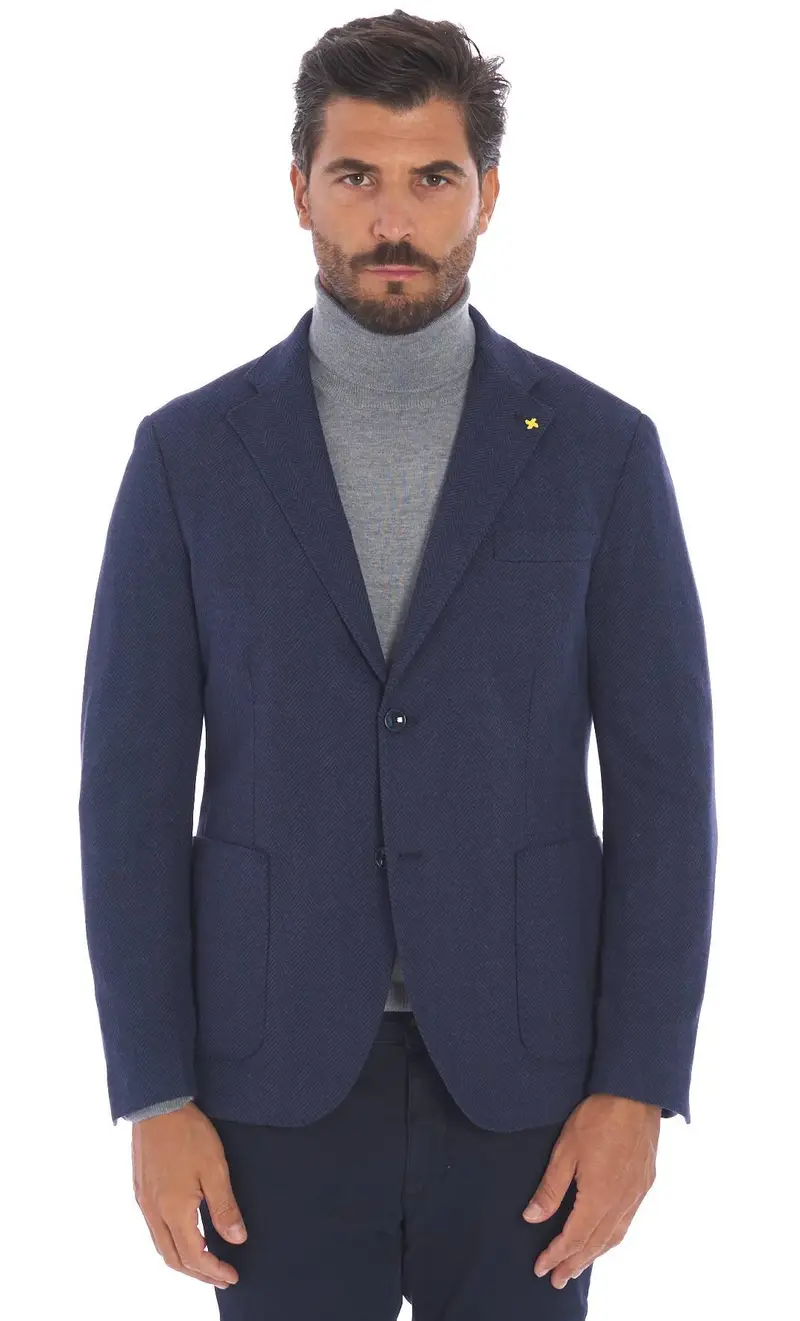 Giacca alessandro gilles spigata, colore bluette