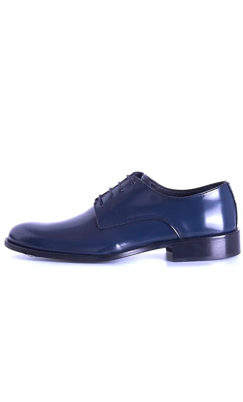 Scarpe derby alessandro gilles in pelle abrasivata, colore blu
