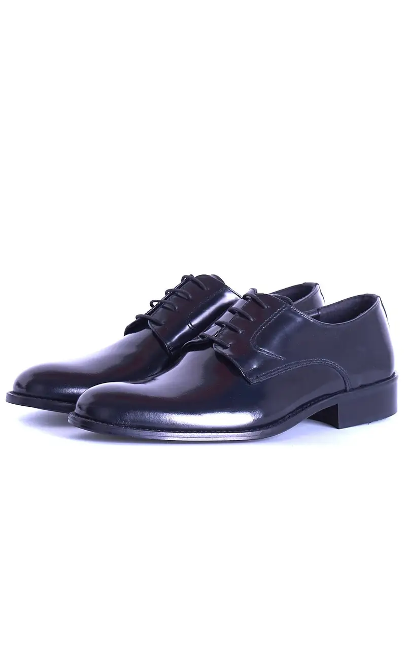 Scarpe derby alessandro gilles in pelle abrasivata, colore nero miniatura 2