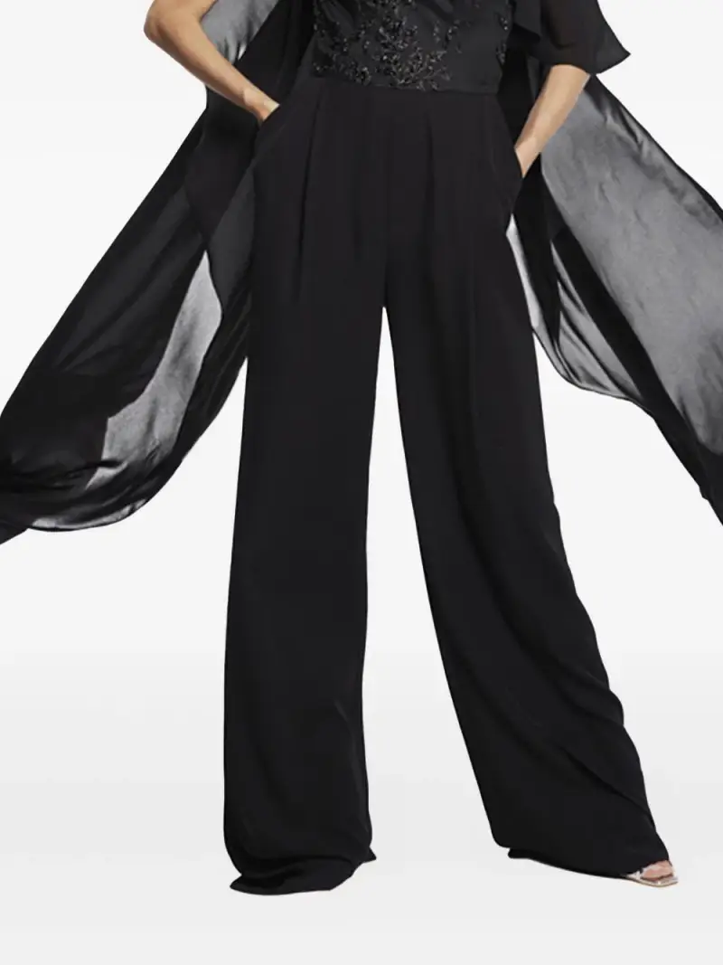 Tuta nera corpetto decorato Nero miniatura 2