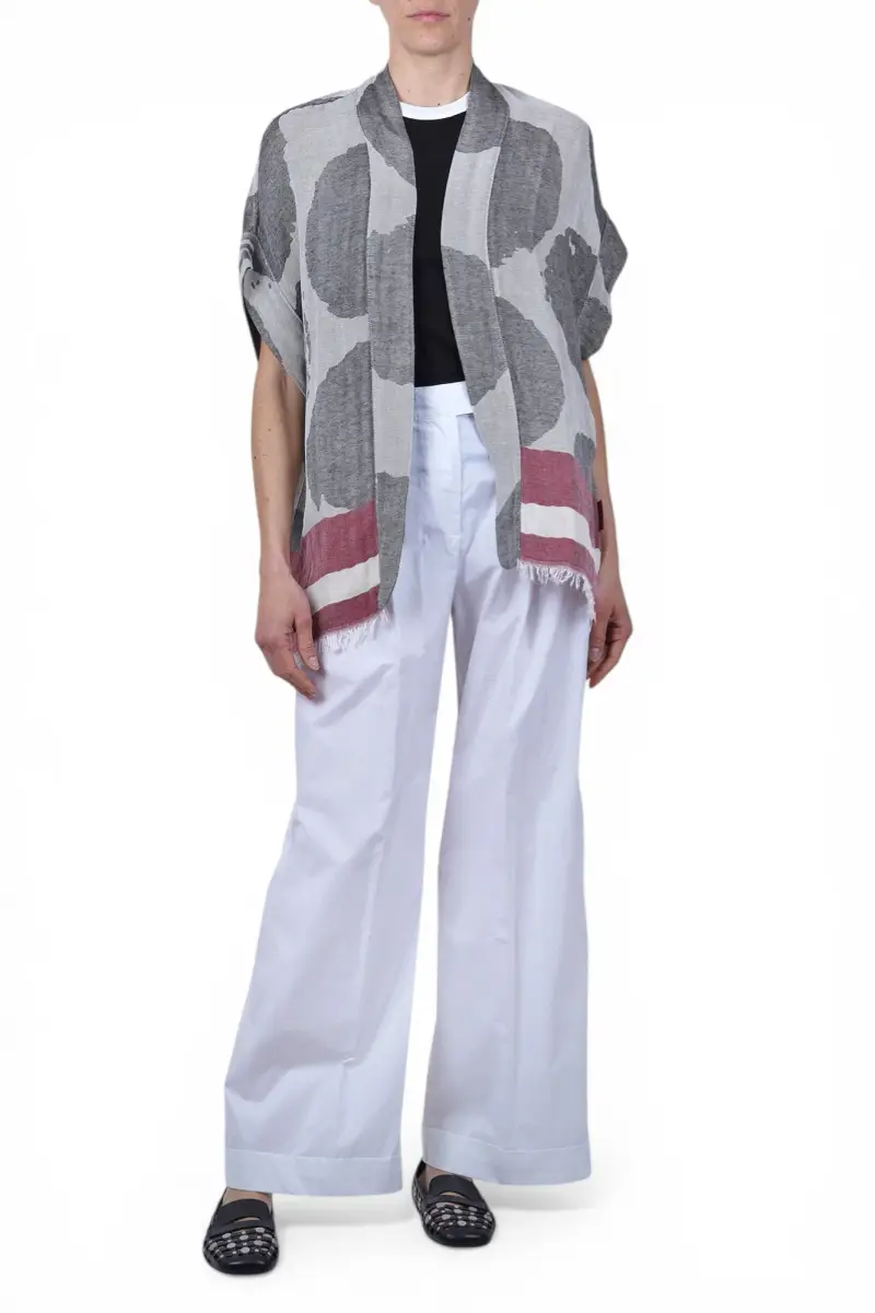 Kimono - 470182 - Grigio/Rosso miniatura 2