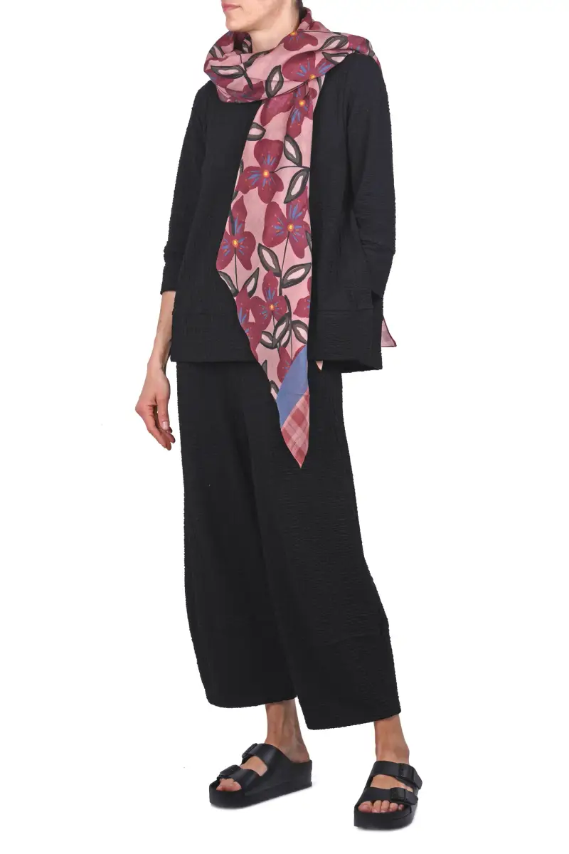 Sciarpa - 470201 - Rosa/Bordeaux miniatura 2