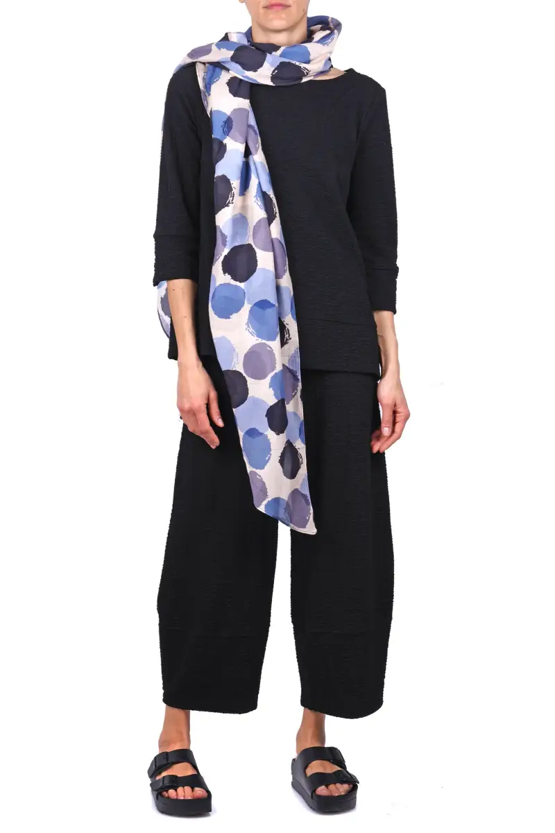 Sciarpa - 470204 - Beige/Blu miniatura 2