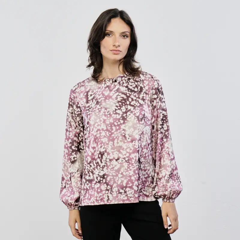 Blusa viola a fantasia