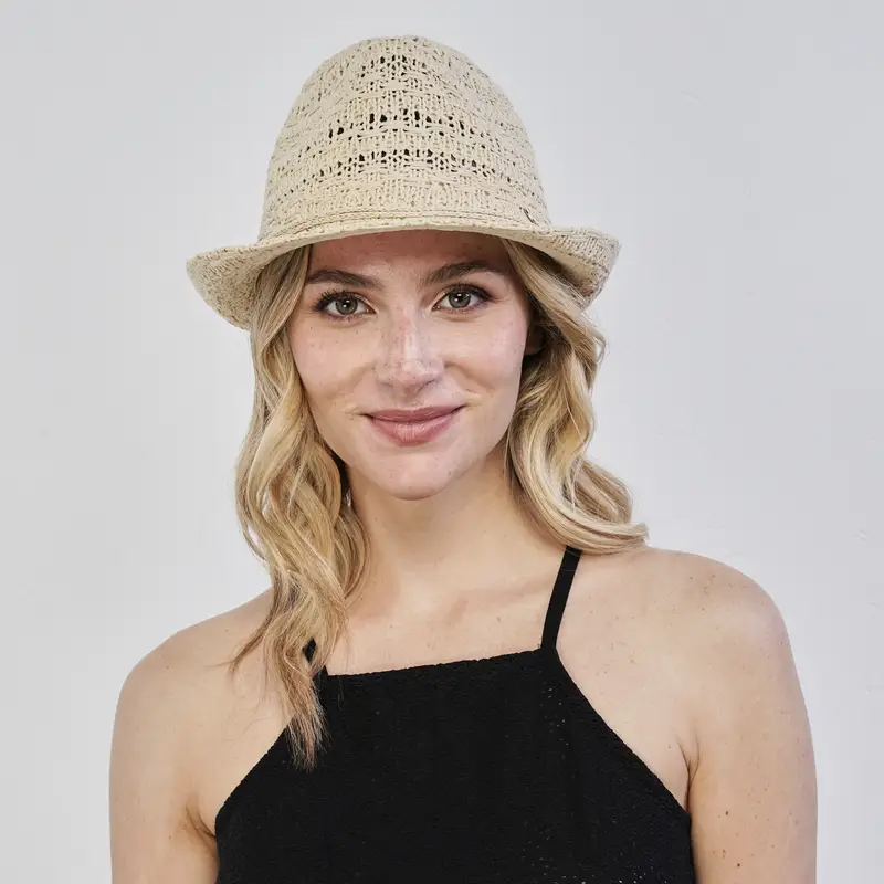 Cappello beige donna da mare