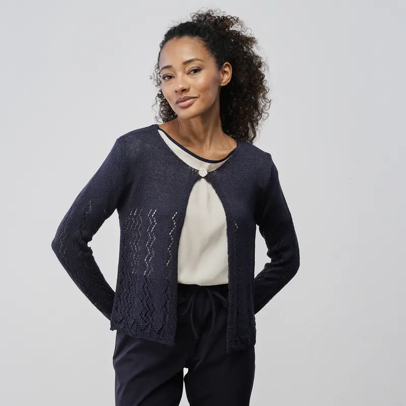 ALESYA Cardigan Donna Blu 2661074
