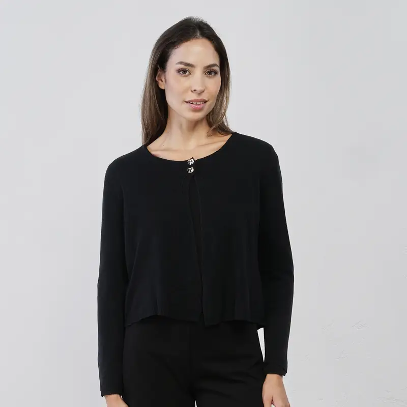 ALESYA Cardigan Donna Nero 3398910