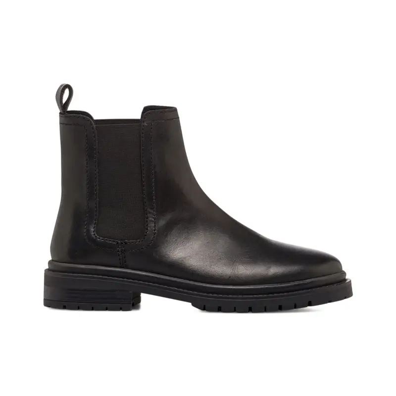 Chelsea bassi neri eleganti in pelle da donna