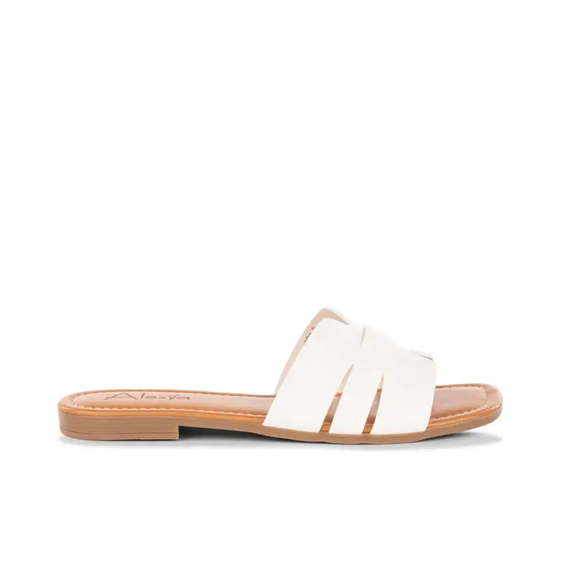 Ciabattine bianche con fibbia