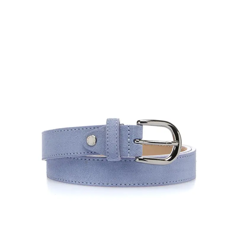 Cintura azzurra da donna in suede Made in Italy