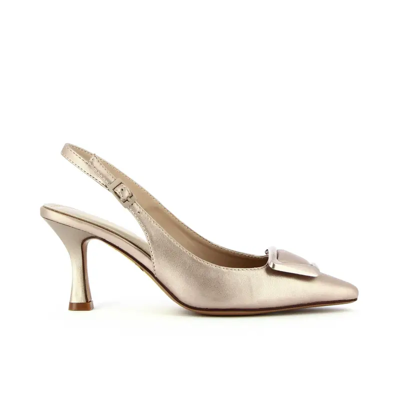 Decolletè slingback oro laminato