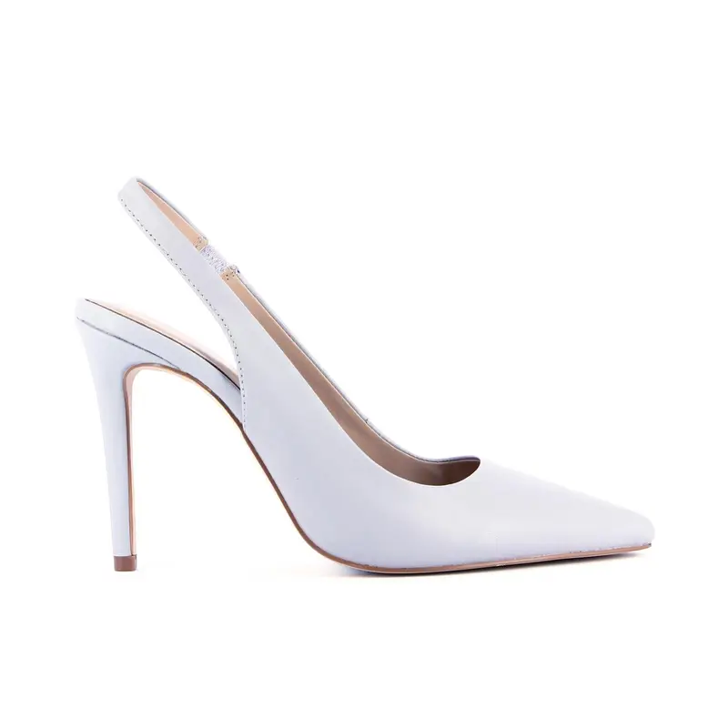 Decolletè slingback viola in pelle