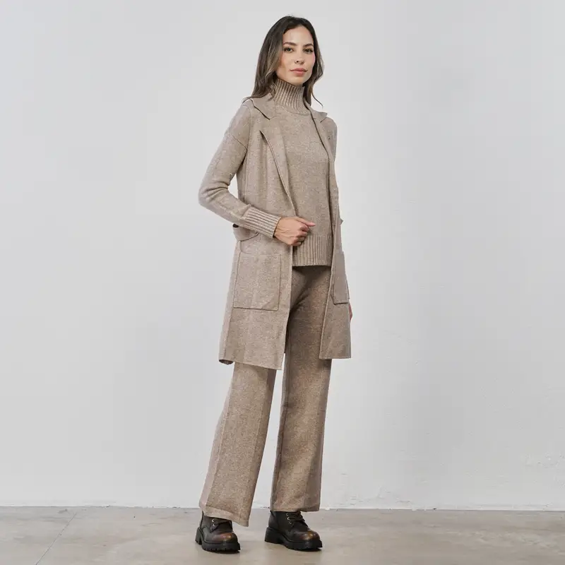 ALESYA Gilet Donna Beige 3628407