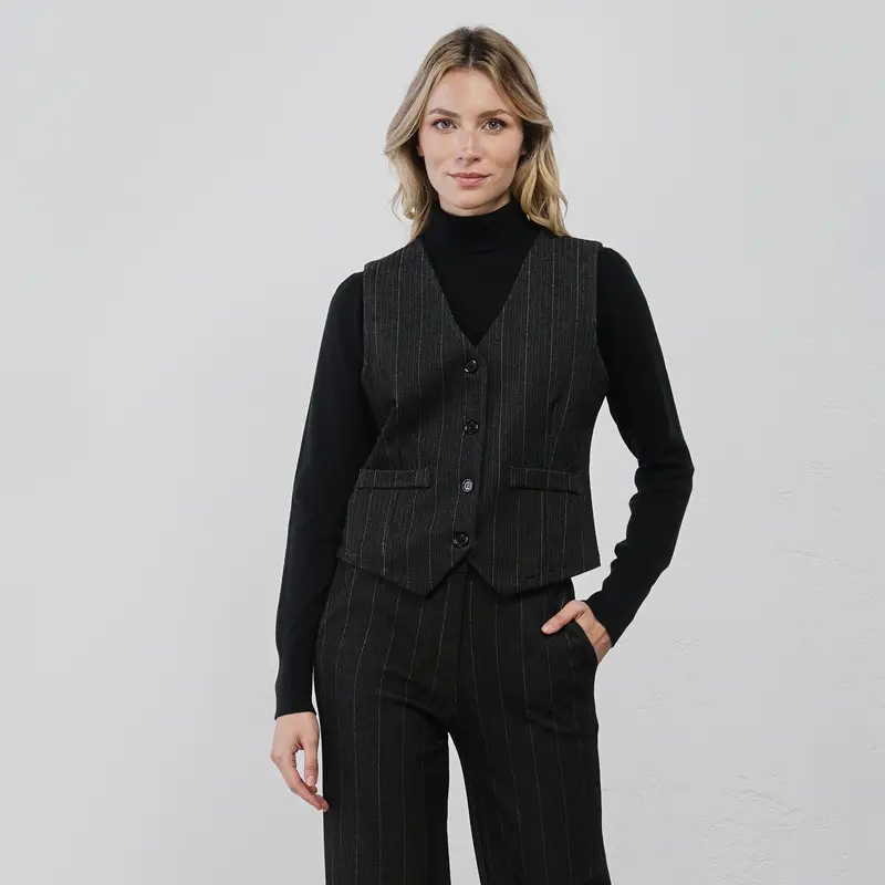 ALESYA Gilet Donna Nero 3628424