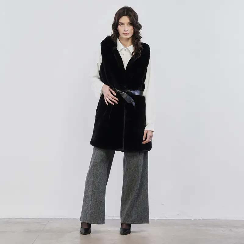 ALESYA Gilet Donna Nero 4030894