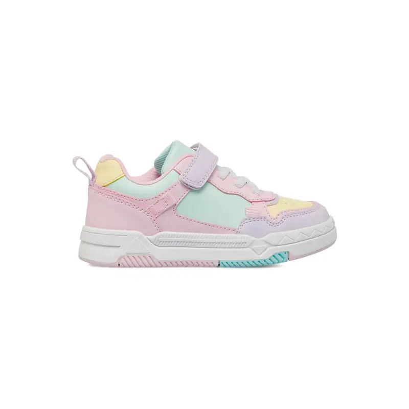Sneakers rosa da bambina con velcro