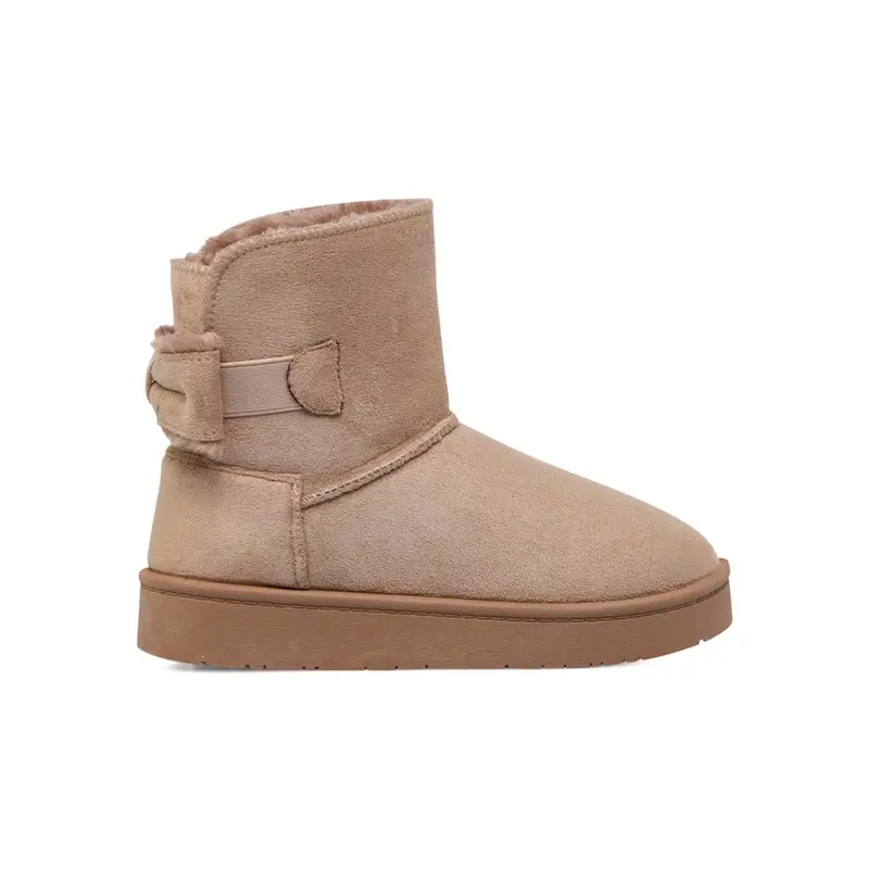 Stivaletti beige da bambina con interno in peluche