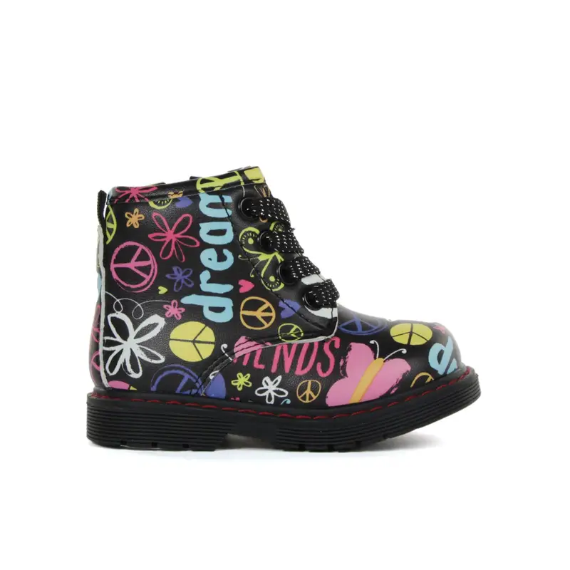 Anfibi multicolor da bambina con disegni