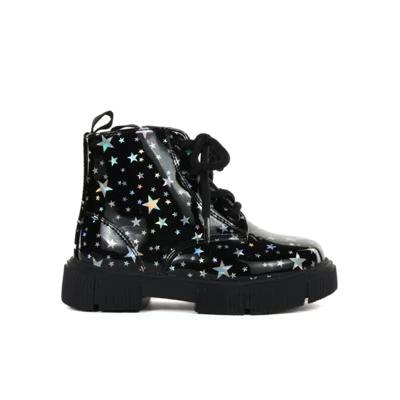 Anfibi neri da bimba con stelline