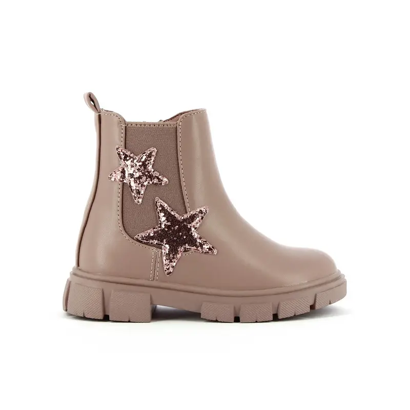 Stivaletti rosa con stelle glitterate