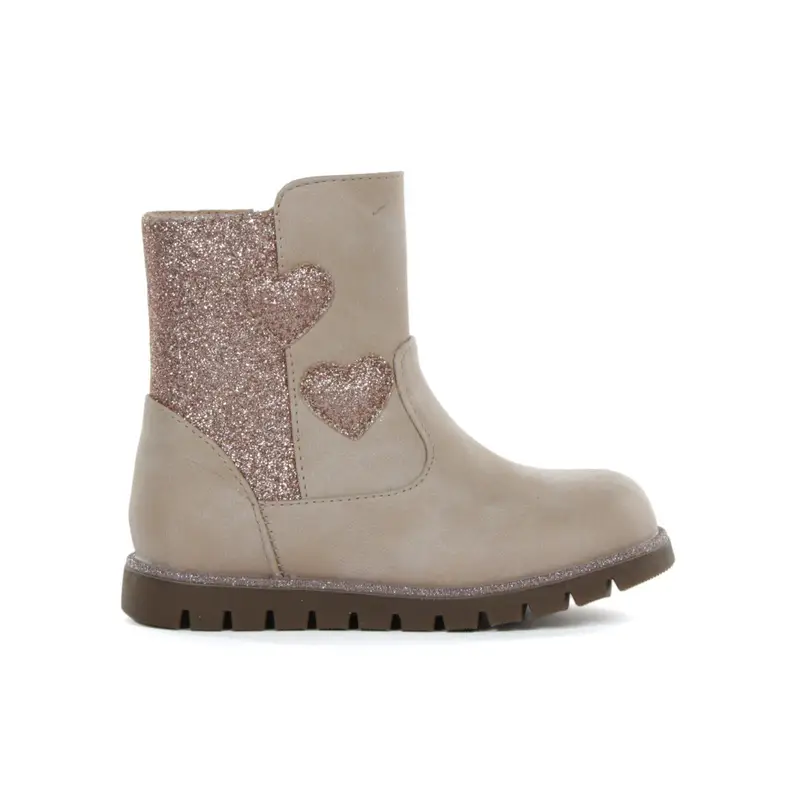 Stivaletti rosa da bimba con dettagli glitterati