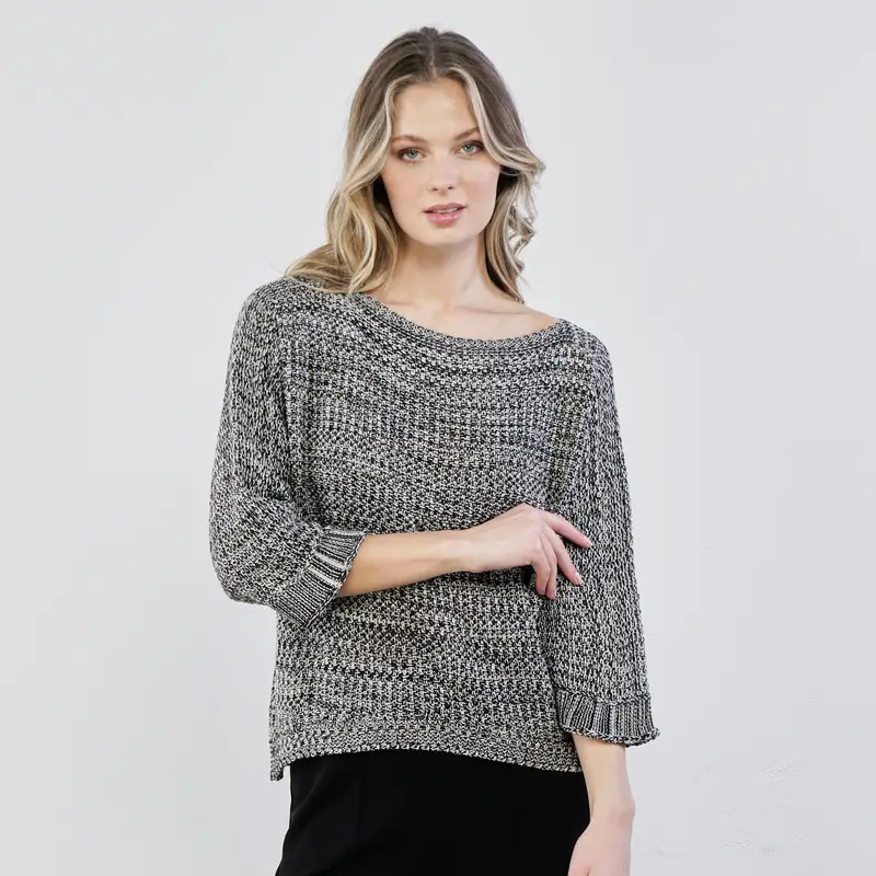 Maglioncino grigio in fantasia melange