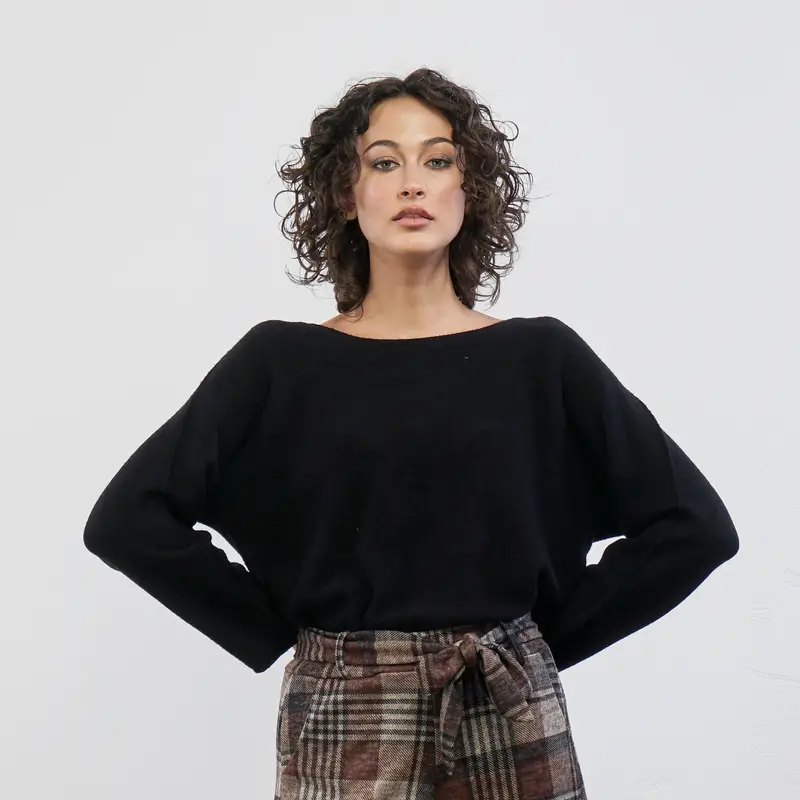 Alesya Maglioncino nero morbido