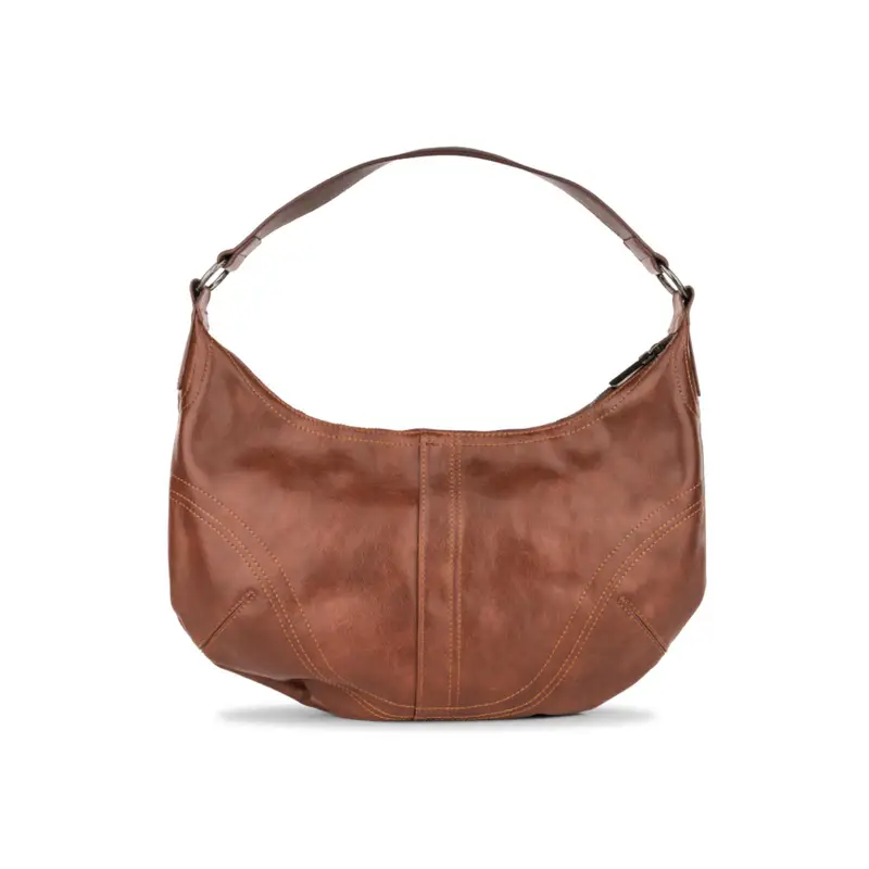 Moon bag marrone da donna con zip