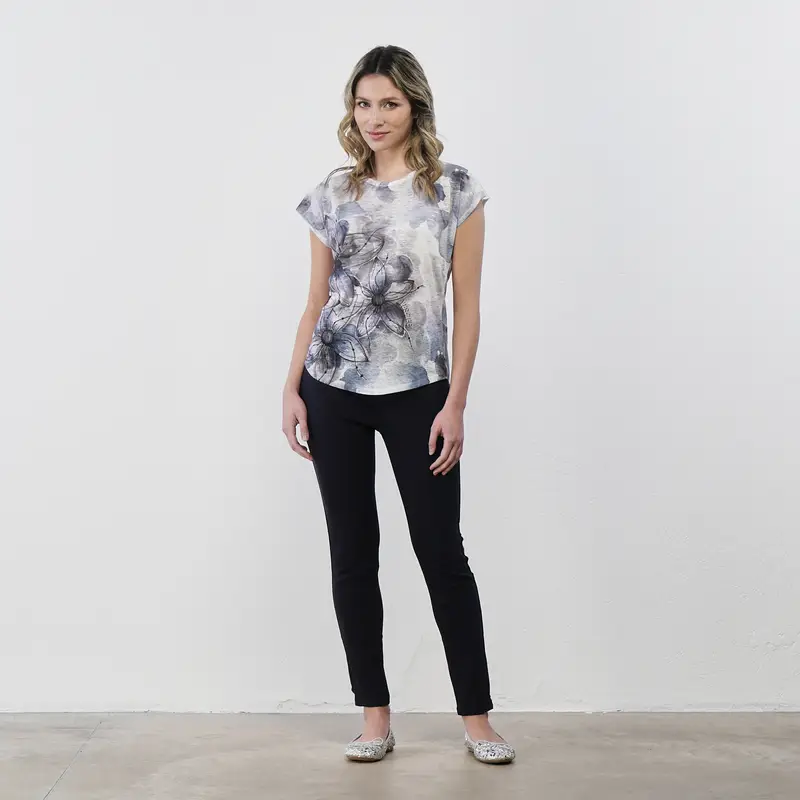 Pantaloni blu da donna con vestibilità skinny