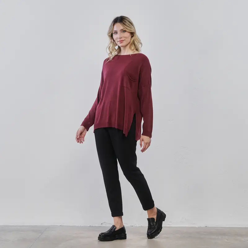 Pantaloni lunghi neri da donna in tinta unita