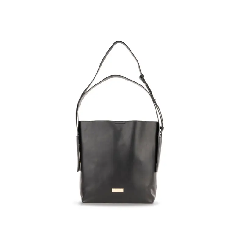 Secchiello nero da donna con doppio manico