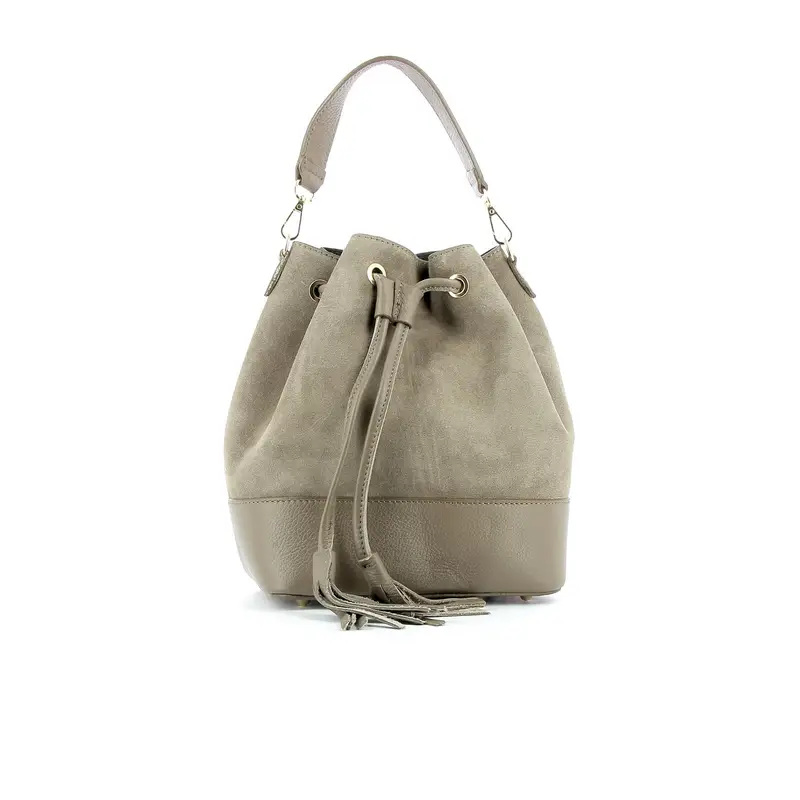 Secchiello scamosciato beige