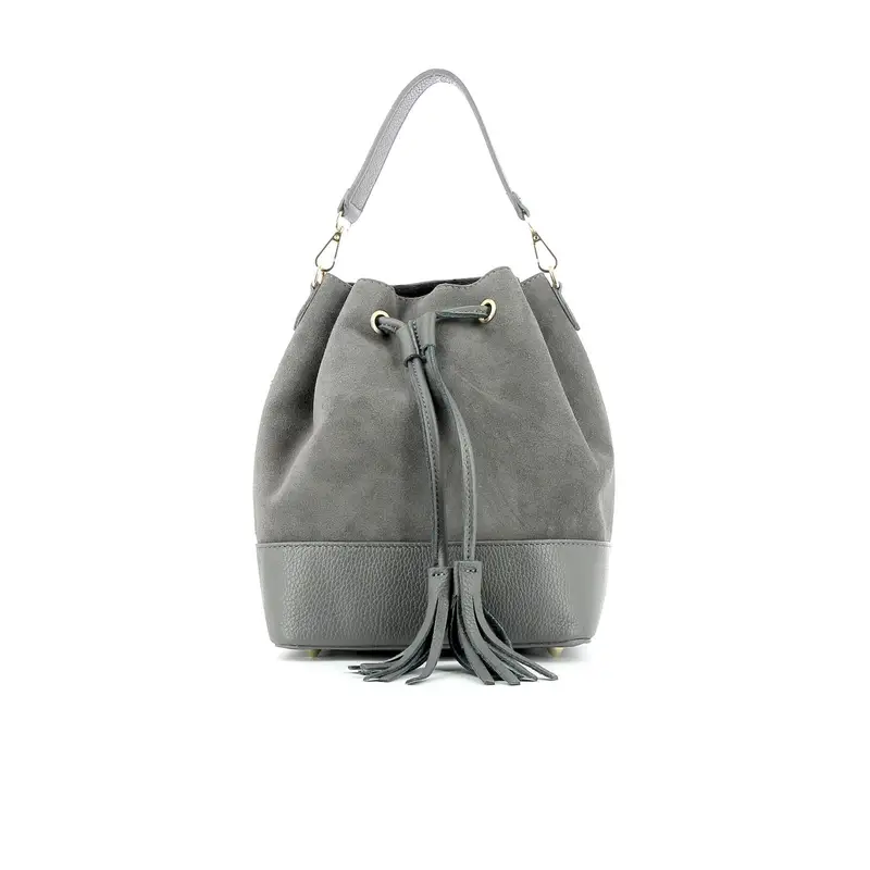 Secchiello scamosciato grigio