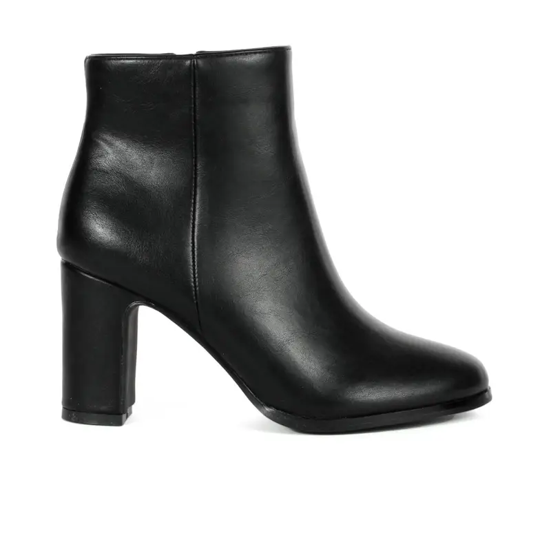 Stivaletti neri con tacco e zip