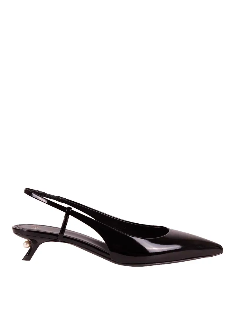 Slingback Eve Con Perla Decorativa Nero