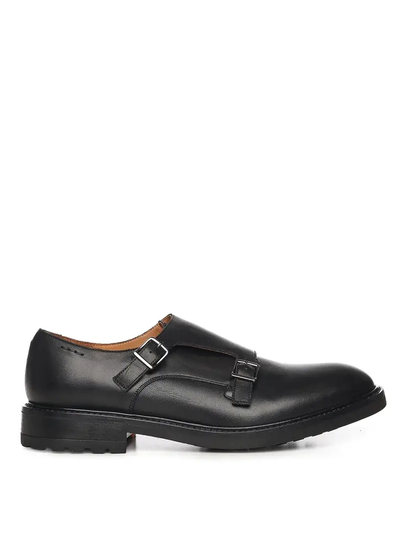Scarpe Monk Strap in pelle Nero