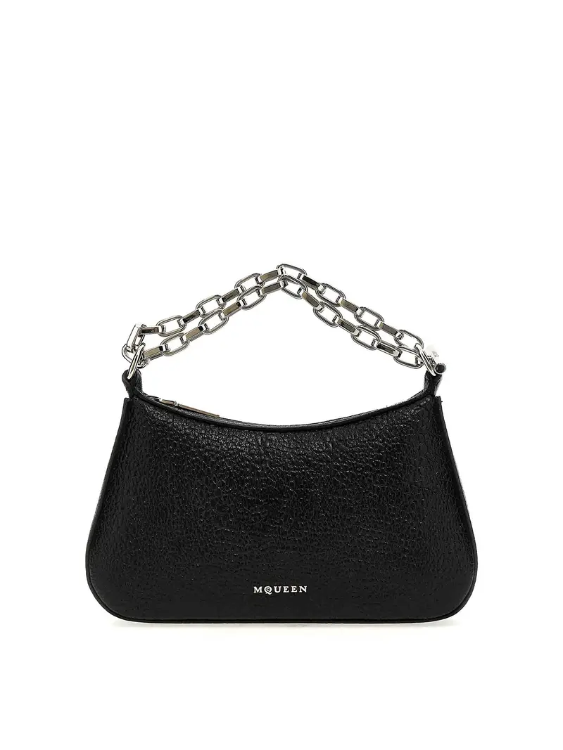 Borsa mini Mcqueen con barra a T Nero