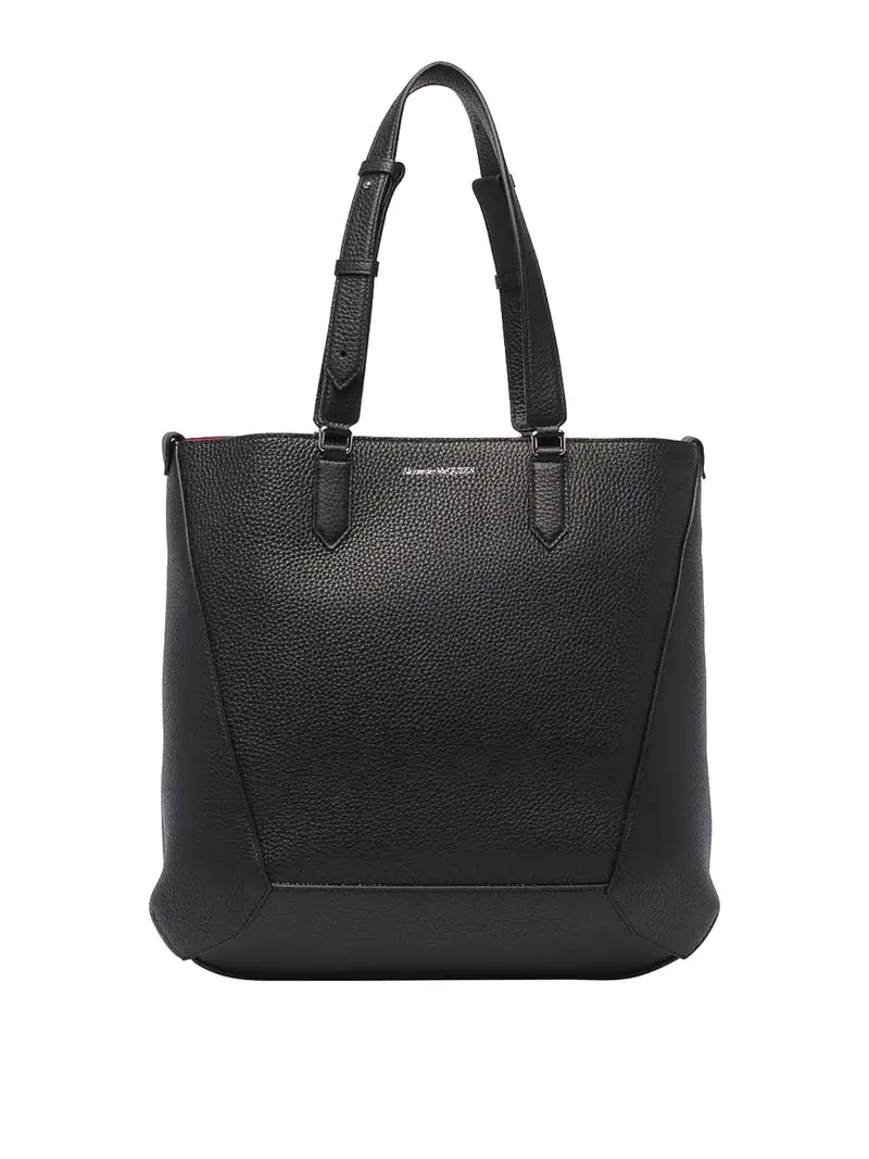 Borsa tote media il bordo Nero
