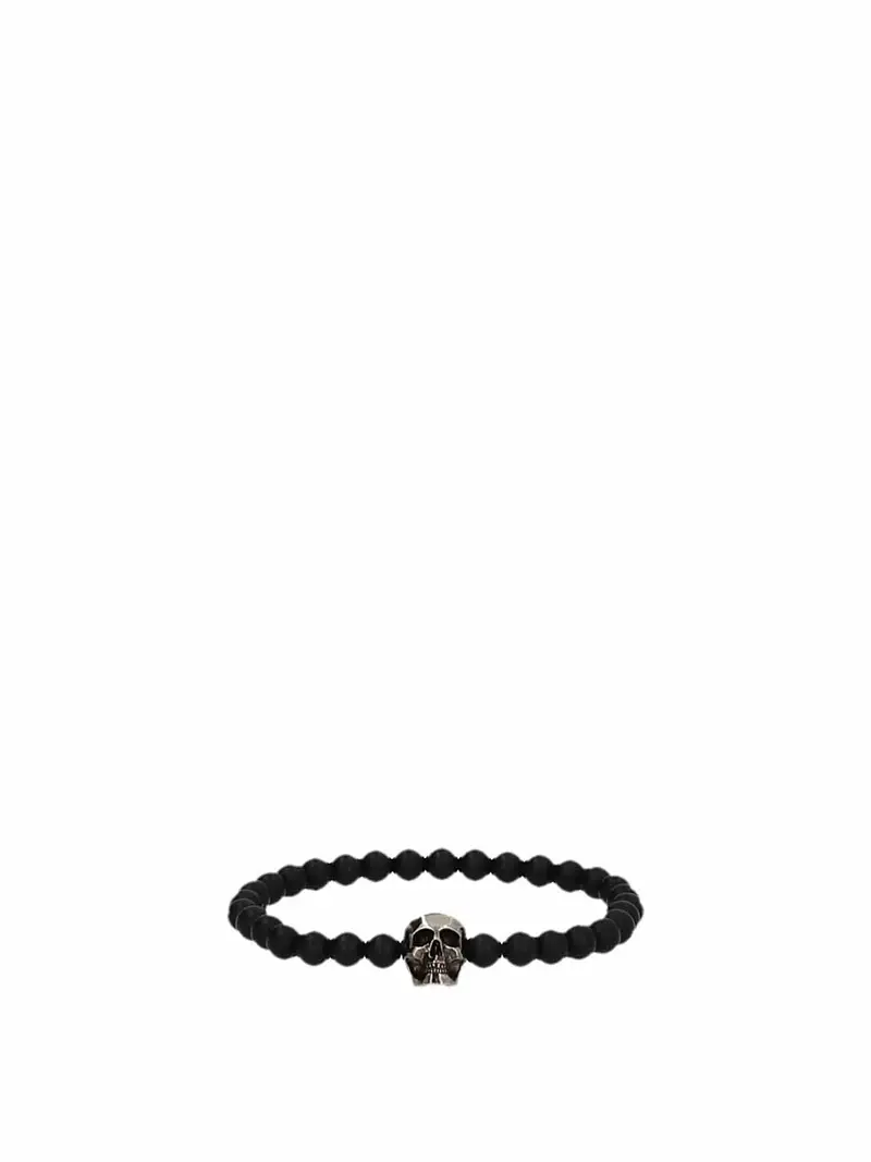 Bracciale con teschio Nero